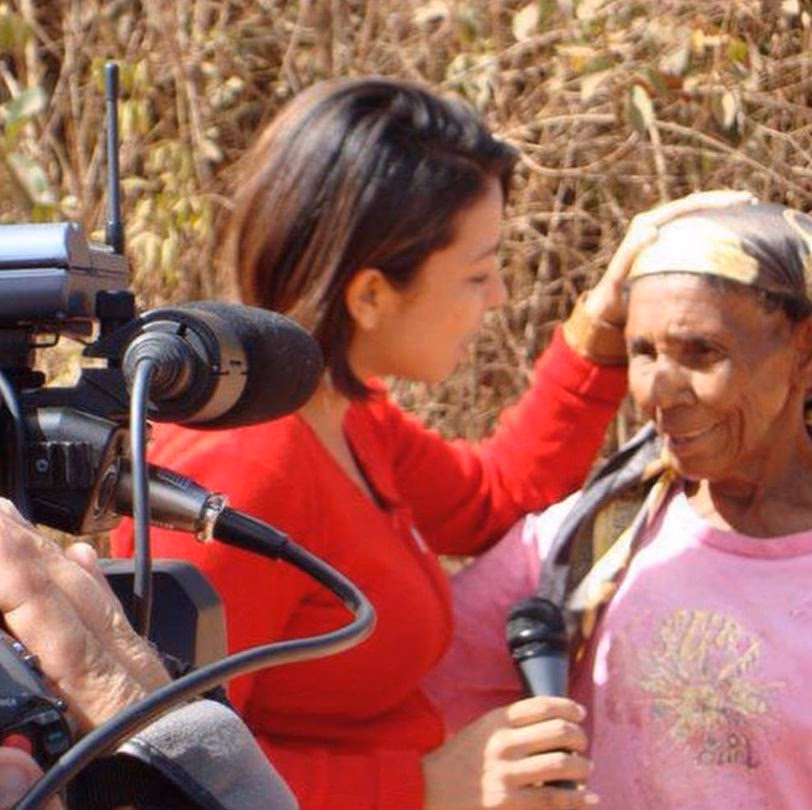 Equipe de gravação em Luanda